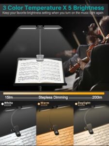 rechargeable LED music stand light
