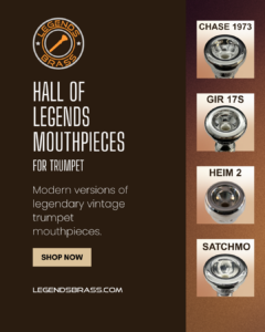 Hall of Legends trumpet mouthpieces from Legends Brass