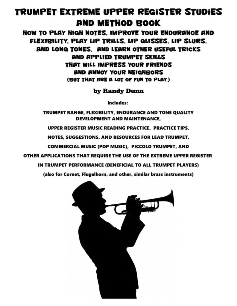 Method book: Trumpet Extreme Upper Register Studies Method Book by Randy Dunn